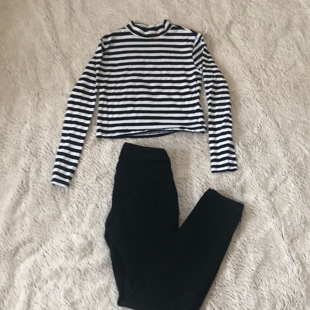 Black & White Crop Top
